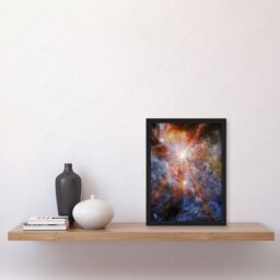 Artery8 NASA James Webb Telescope Massive Cluster Born N79 Framed Wall Art A4 in Black - thumbnail 2