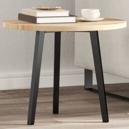 Berkfield Home Table Top Round √ò50x2 cm Solid Wood Acacia in Brown - Size: 50x2 cm - thumbnail 2