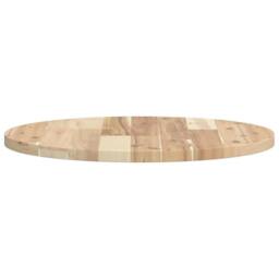 Berkfield Home Table Top Round √ò50x2 cm Solid Wood Acacia in Brown - Size: 50x2 cm - thumbnail 6