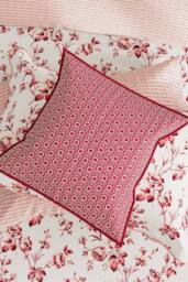 V & A 'Garden Rose' Cotton Percale Duvet Cover Set in Pink - Size: Double - thumbnail 4