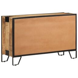 Berkfield Home Sideboard 100x31x60 cm Solid Rough Mango Wood in Brown - Size: 100 x 31 x 60 cm - thumbnail 5