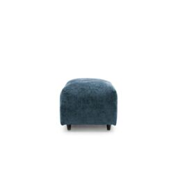 Abakus Direct Harriet Crushed Chenille Footstool in Dark Blue - thumbnail 5