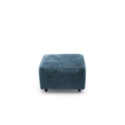 Abakus Direct Harriet Crushed Chenille Footstool in Dark Blue - thumbnail 3