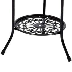 Kelvenix 2 Tier Plant Stand Flower Pot Rack Shelf in Black - Size: 0.6m2 - thumbnail 4