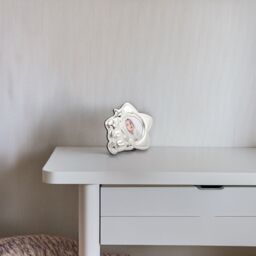 Happy Homewares Star Shaped Silver Plated Baby Photo Frame with Teddy Bear & Decorative Stars - thumbnail 6