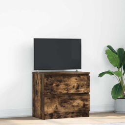 Berkfield Home TV Cabinet Smoked Oak 60x35x54 cm Engineered Wood in Brown - Size: 60 x 35 x 54 cm - thumbnail 1