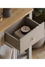 Home Discount Vida Designs Arlington 2 Drawer Console Table Storage Organizer in Grey - thumbnail 4