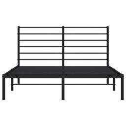 Berkfield Home Metal Bed Frame with Headboard Black 120x200 cm - Size: Small Double - thumbnail 6