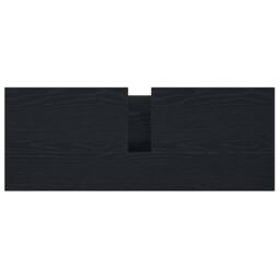 Berkfield Home Bathroom Basin Cabinet with Drawers Black Oak 90x34.5x60 cm - thumbnail 9