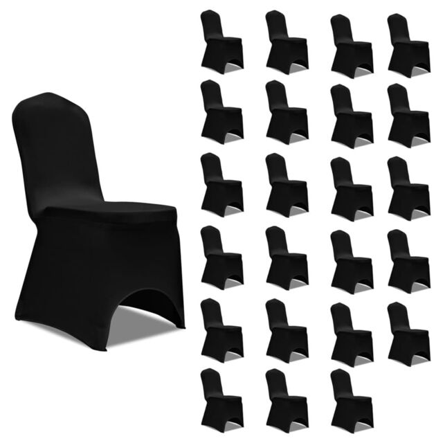 Berkfield Home Chair Cover Stretch Black 24 pcs - image 1