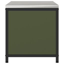 Berkfield Home Kitchen Storage Cabinet with Shelf with Storage with Door Olive green Steel - thumbnail 7
