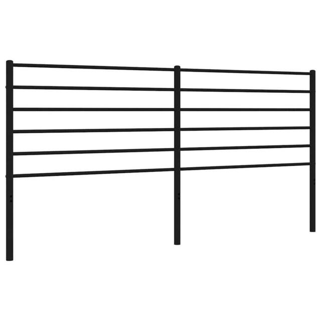 Berkfield Home Metal Headboard Black 180 cm - image 1