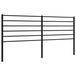Berkfield Home Metal Headboard Black 180 cm - thumbnail 1