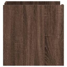 Berkfield Home Bedside Cabinet Brown Oak 45x50x50 cm Engineered Wood - Size: 45 x 50 x 50 cm - thumbnail 5