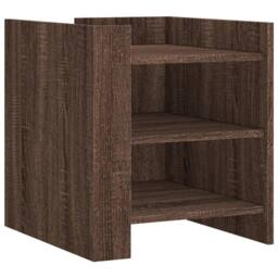 Berkfield Home Bedside Cabinet Brown Oak 45x50x50 cm Engineered Wood - Size: 45 x 50 x 50 cm - thumbnail 1