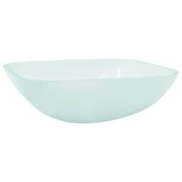 Berkfield Home Basin Glass 42x42x14 cm Frosted in Cream - Size: 42 x 42 x 14 cm - thumbnail 2