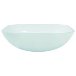 Berkfield Home Basin Glass 42x42x14 cm Frosted in Cream - Size: 42 x 42 x 14 cm - thumbnail 3