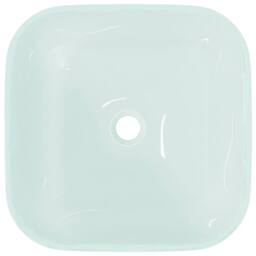 Berkfield Home Basin Glass 42x42x14 cm Frosted in Cream - Size: 42 x 42 x 14 cm - thumbnail 4