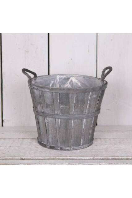 KDMD Greywashed Wooden Barrel in Grey - image 1