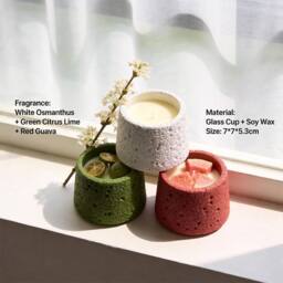Living and Home 3-Pack Soy Wax Scented Candles in Osmanthus, Citrus Lime & Guava - thumbnail 7