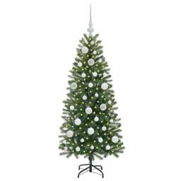 Berkfield Home Artificial Christmas Tree with 150 LEDs Green 120 cm PE & PVC - thumbnail 3