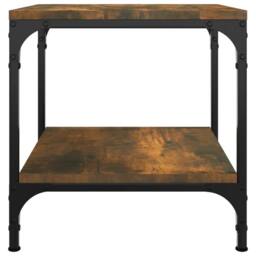 Berkfield Home Side Tables 2 pcs Smoked Oak 40x40x40 cm Engineered Wood in Brown - Size: 40 x 40 x 40 cm - thumbnail 7