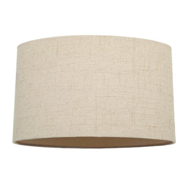 Happy Homewares Contemporary & Elegant Textured Linen Fabric Lamp Shade in Taupe - Size: 12 inches - image 1