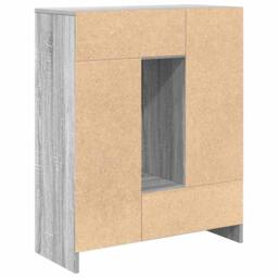 Berkfield Home Sideboard with Drawers & Doors Grey Sonoma 73x31x90 cm - Size: 73 x 31 x 90 cm - thumbnail 8