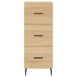 Berkfield Home Highboard Sonoma Oak 34.5x34x180 cm Engineered Wood in Brown - thumbnail 6