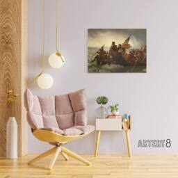 "Artery8 Leutze Washington Crossing The Delaware Canvas Wall Art Print - Size: W18"" x H24""" - thumbnail 3