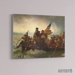 "Artery8 Leutze Washington Crossing The Delaware Canvas Wall Art Print - Size: W18"" x H24""" - thumbnail 2