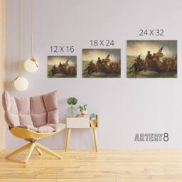 "Artery8 Leutze Washington Crossing The Delaware Canvas Wall Art Print - Size: W18"" x H24""" - thumbnail 4