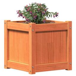 Berkfield Home Garden Planters 2 pcs Wax Brown Solid Wood Pine - thumbnail 4