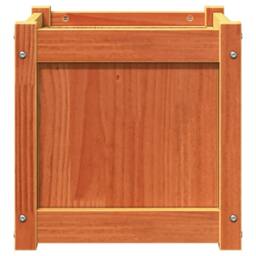 Berkfield Home Garden Planters 2 pcs Wax Brown Solid Wood Pine - thumbnail 6