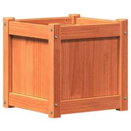 Berkfield Home Garden Planters 2 pcs Wax Brown Solid Wood Pine - thumbnail 8