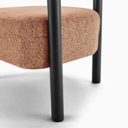 FurnitureboxUK Mirabel Fabric Accent Tub Chair in Orange - thumbnail 8