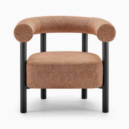 FurnitureboxUK Mirabel Fabric Accent Tub Chair in Orange - thumbnail 4