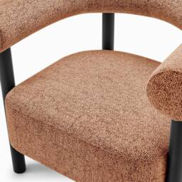 FurnitureboxUK Mirabel Fabric Accent Tub Chair in Orange - thumbnail 7