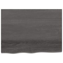Berkfield Home Wall Shelf Dark Grey 80x60x(2-4) cm Treated Solid Wood Oak in Brown - thumbnail 2