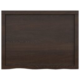 Berkfield Home Wall Shelf Dark Grey 80x60x(2-4) cm Treated Solid Wood Oak in Brown - thumbnail 5