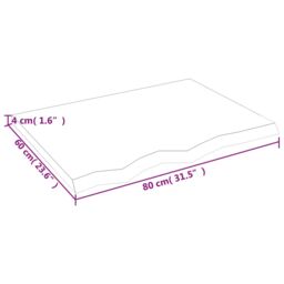 Berkfield Home Wall Shelf Dark Grey 80x60x(2-4) cm Treated Solid Wood Oak in Brown - thumbnail 4