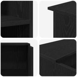 Berkfield Home Reception Desk Black Oak 100x50x103.5 cm Engineered Wood - thumbnail 8