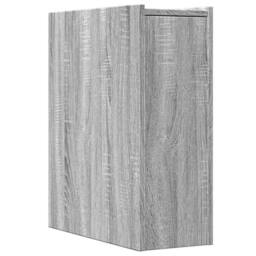 Berkfield Home Narrow Bathroom Cupboard with Wheels Grey Sonoma Engineered Wood - thumbnail 6