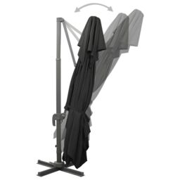 Berkfield Home Cantilever Garden Parasol with Double Top Black 400x300 cm - thumbnail 5