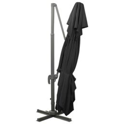 Berkfield Home Cantilever Garden Parasol with Double Top Black 400x300 cm - thumbnail 4