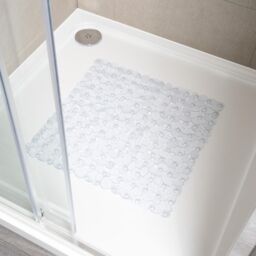 OHS Anti Mould PVC Non Slip Quick Dry Bath Shower Mat in Clear