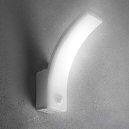CGC Lighting Paris White Curved LED Wall Light with PIR Motion Sensor Full Opal Front Diffuser - thumbnail 8
