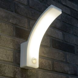 CGC Lighting Paris White Curved LED Wall Light with PIR Motion Sensor Full Opal Front Diffuser - thumbnail 7