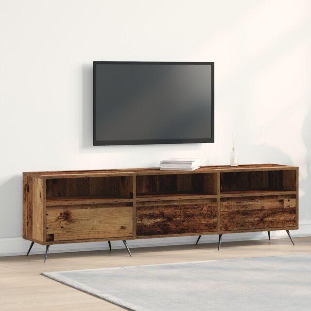 Berkfield Home TV Cabinet Old Wood 150x30x44, 5 cm Engineered Wood in Brown - image 1