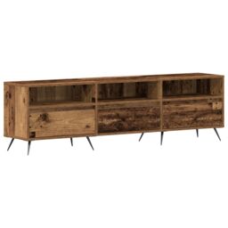 Berkfield Home TV Cabinet Old Wood 150x30x44, 5 cm Engineered Wood in Brown - thumbnail 2
